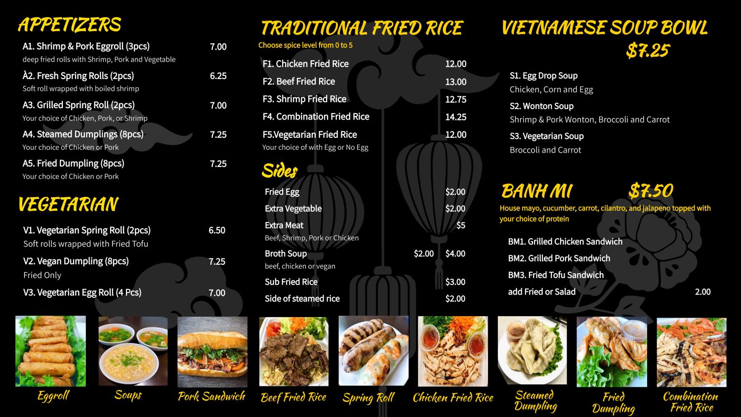 Menu Lab C Kitchen Vietnamese Cuisine In Bastrop Texas