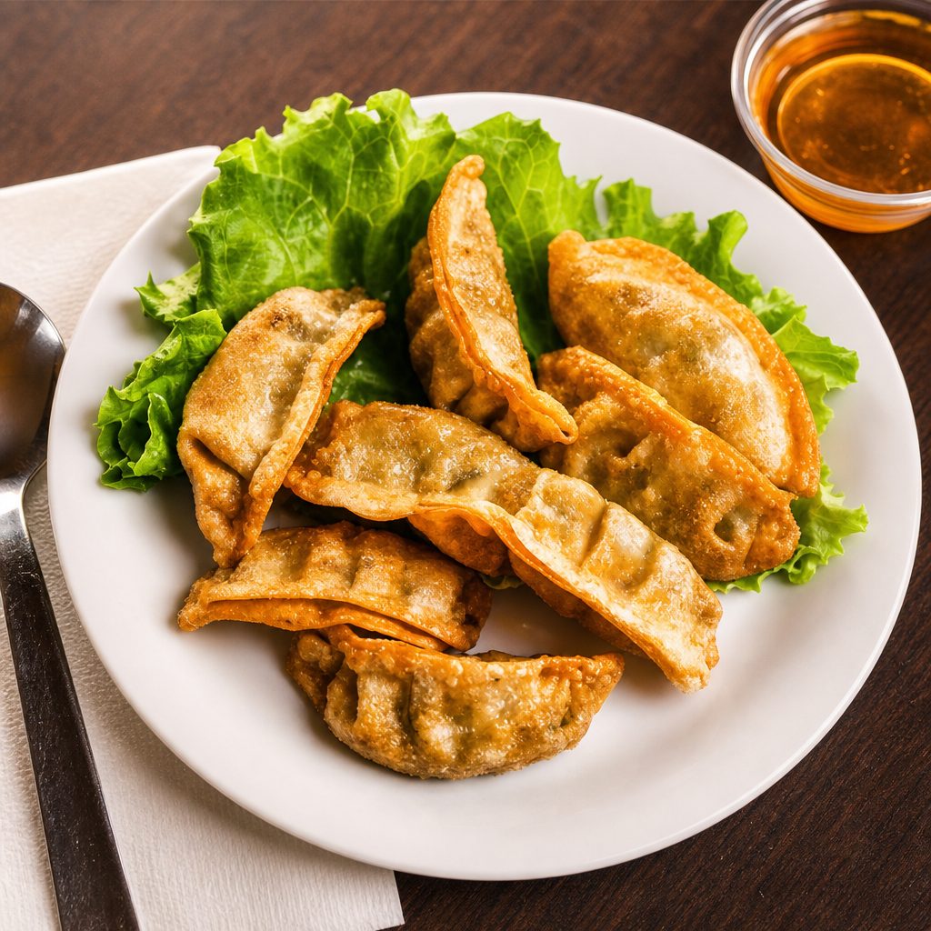 V2. Fried Vegan Dumplings (8 pieces).
