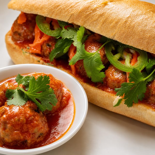 BM2. Meatball or Pork Patties Sandwich.