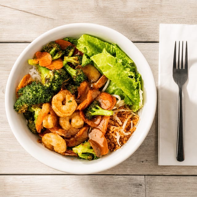 B5. Shrimp Stir Fry Bowl.