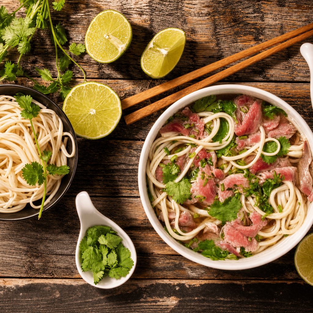 P2. Eyes Round Steak Noodle Soup.