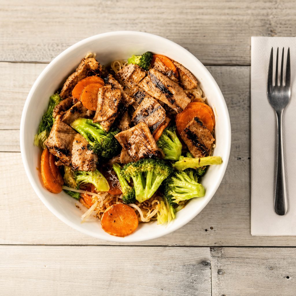 B9. Pork Stir Fry Bowl.