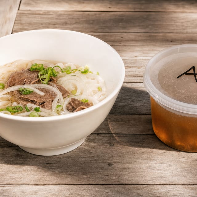 P7. Brisket & Meatball noodle Soup.